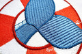Whale's Tail in a Life Buoy Machine Embroidery Design