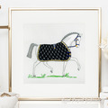 White Horse in a Blanket - 3 sizes
