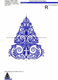 White Machine Embroidery Design Christmas tree - 4 sizes