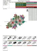 White Poinsettia border - 2 sizes