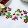 White Poinsettia border - 2 sizes