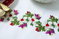 White Poinsettia border - 2 sizes