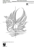 White Swan Machine Embroidery Design - 2 sizes