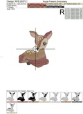 White-Tailed Fawn Embroidery Design - 2 sizes