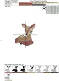 White-Tailed Fawn Embroidery Design - 2 sizes