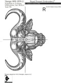Wild buffalo head Machine Embroidery Design - 3 sizes