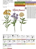 Wildflowers set of Machine Embroidery Designs - 2 sizes