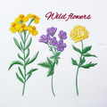 Wildflowers set of Machine Embroidery Designs - 2 sizes