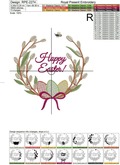 Willow Easter wreath with Bee Machine Embroidery Design - 4 sizes