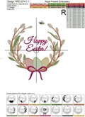 Willow Easter wreath with Bee Machine Embroidery Design - 4 sizes
