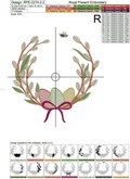 Willow Easter wreath with Bee Machine Embroidery Design - 4 sizes