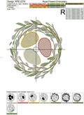 Willow Easter wreath with eggs Machine Embroidery Design - 5 sizes