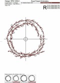 Willow monogram frame Machine Embroidery Design - 5 sizes