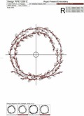 Willow monogram frame Machine Embroidery Design - 5 sizes