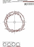 Willow monogram frame Machine Embroidery Design - 5 sizes