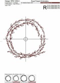 Willow monogram frame Machine Embroidery Design - 5 sizes