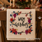 Christmas Square Border with Poinsettias Machine Embroidery Design - 5 sizes