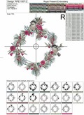 Winter Bouquet and Gray Tit Embroidery Design - 5 sizes