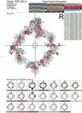 Winter Bouquet and Gray Tit Embroidery Design - 5 sizes
