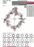 Winter Bouquet and Gray Tit Embroidery Design - 5 sizes