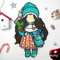 Winter Tilda Doll Machine Embroidery Design - 4 sizes