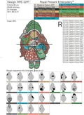Winter Tilda Doll Machine Embroidery Design - 4 sizes