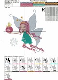 Winter Fairy Machine Embroidery Design - 4 sizes