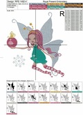 Winter Fairy Machine Embroidery Design - 4 sizes
