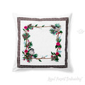 Winter Floral Border Machine Embroidery Design - 6 sizes