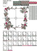 Winter Floral Border Machine Embroidery Design - 6 sizes