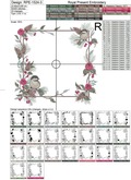 Winter Floral Border Machine Embroidery Design - 6 sizes
