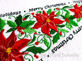 Winter Poinsettia Border for Mega Hoop Digital Machine Embroidery Design - 2 sizes