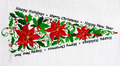 Winter Poinsettia Border for Mega Hoop Digital Machine Embroidery Design - 2 sizes