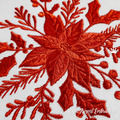 Winter Poinsettia bouquet Machine Embroidery Design - 2 sizes