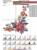 Winter Poinsettias Corners Machine Embroidery Designs - 3 sizes