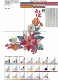 Winter Poinsettias Corners Machine Embroidery Designs - 3 sizes