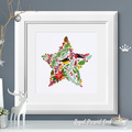 Winter Star machine embroidery design - 3 sizes