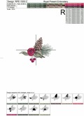 Winter bouquets Machine Embroidery Designs - 3 in 1
