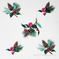 Winter bouquets Machine Embroidery Designs - 3 in 1