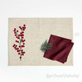 Winter branch with berries machine embroidery design - 8 sizes