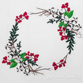 Winter corner with cotton boxes and berries Machine embroidery design - 4 sizes