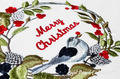 Winter wreath with a Wagtail bird - 3 sizes