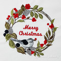 Winter wreath with a Wagtail bird - 3 sizes