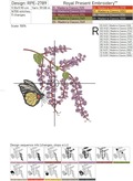 Wisteria with Butterfly - 6 sizes