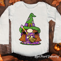 Witch Gnome Halloween Machine Embroidery Designs - 4 sizes