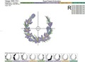 Wreath with crocuses Machine Embroidery Design - 4 sizes