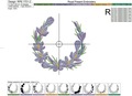 Wreath with crocuses Machine Embroidery Design - 4 sizes
