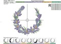 Wreath with crocuses Machine Embroidery Design - 4 sizes