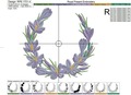 Wreath with crocuses Machine Embroidery Design - 4 sizes