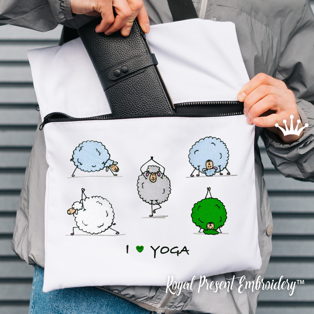 Yoga Sheep Machine Embroidery Designs - 6 in 1